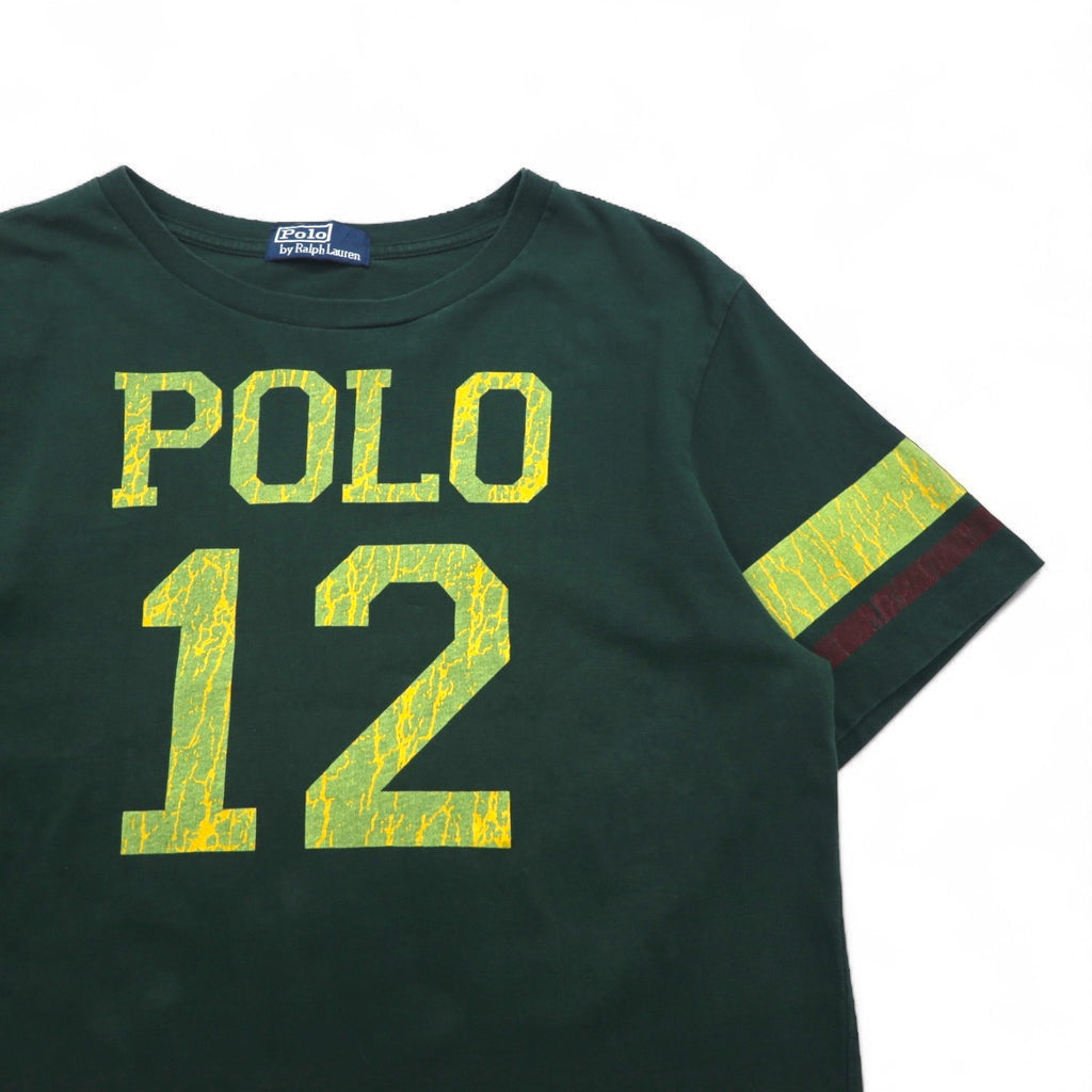 Polo by Ralph Lauren 90年代 ナンバリング フットボール Tシャツ M グリーン コットン