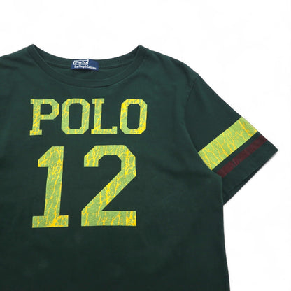Polo by Ralph Lauren 90年代 ナンバリング フットボール Tシャツ M グリーン コットン