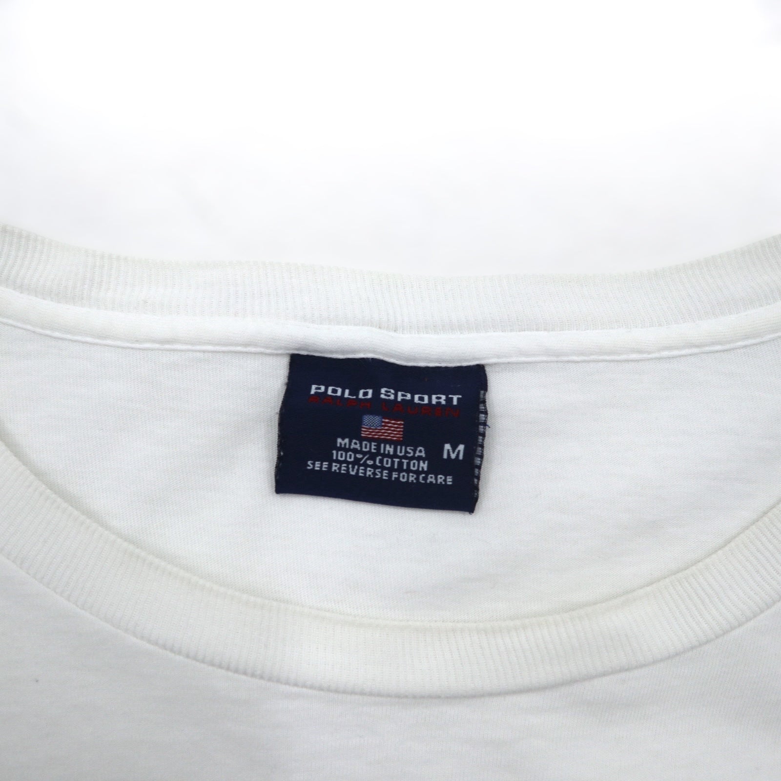 POLO SPORT RALPH LAUREN 90s USA Made Long Sleeve T-Shirt Long T XL White 12M. YACHT CHALLENGE Sleeve Print