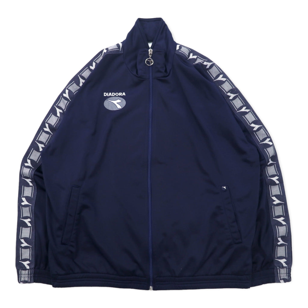 日本然リトテ-古着オンライン-DIADORA 00年代 トラックジャケット ジャージ L ネイビー ポリエステル テープロゴ-DIADORA 00's Track Jacket Jersey L Navy Polyester Tape Logo