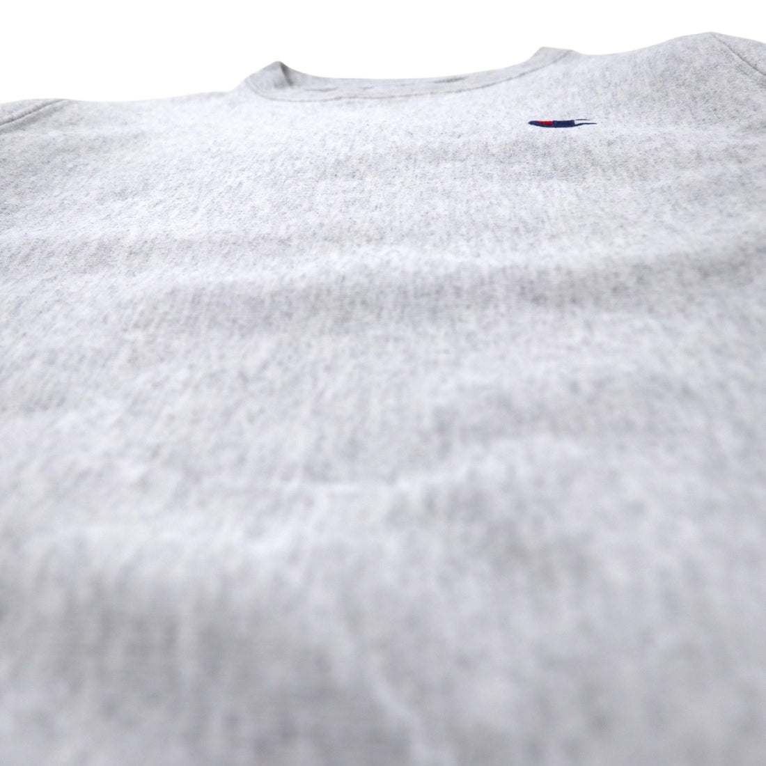 Champion Reverse Weave Sweatshirt M Grey Cotton Logo Embroidery Blue Single Tag Reprint REVERSE WEAVE