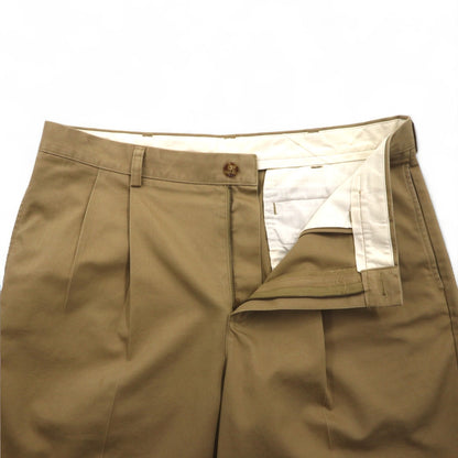L.L.Bean クラシックフィット 2タック ショート チノパンツ ハーフパンツ L ベージュ コットン 267791