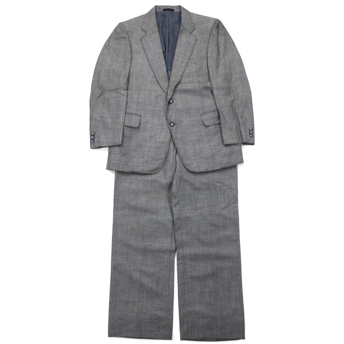 日本然リトテ-古着オンライン-Burberrys 2B スーツ セットアップ 170AB5 グレー ウール オールド-Burberrys 2B Suit Setup 170AB5 Gray Wool Vintage