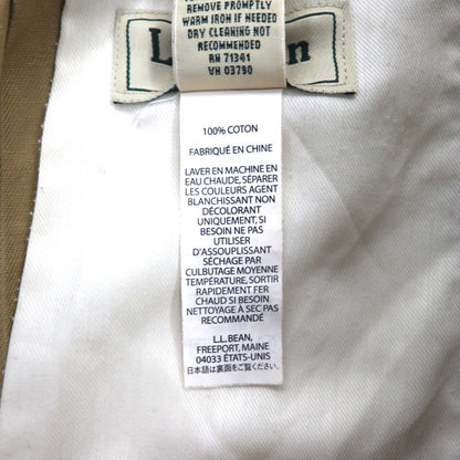 L.L.Bean クラシックフィット 2タック ショート チノパンツ ハーフパンツ L ベージュ コットン 267791
