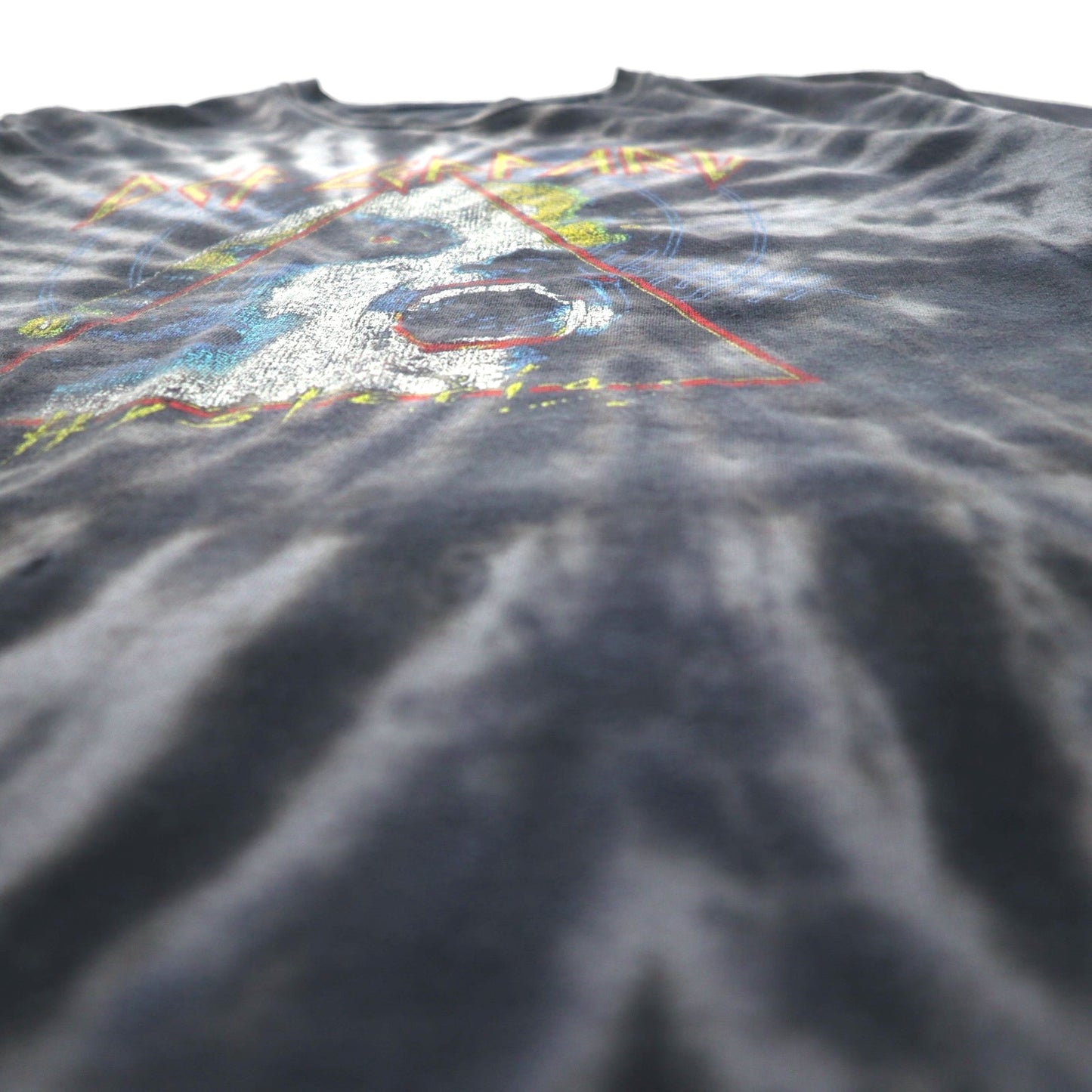 DEF LEPPARD デフレパード ロック バンド Tシャツ M グレー タイダイ ブリーチ Hysteria ヒステリア