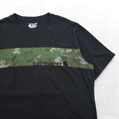 carhartt リラックスフィット Tシャツ XL ブラック カモフラ ライン RELAXED FIT 105205 グアテマラ製
