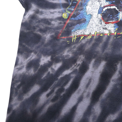 DEF LEPPARD デフレパード ロック バンド Tシャツ M グレー タイダイ ブリーチ Hysteria ヒステリア