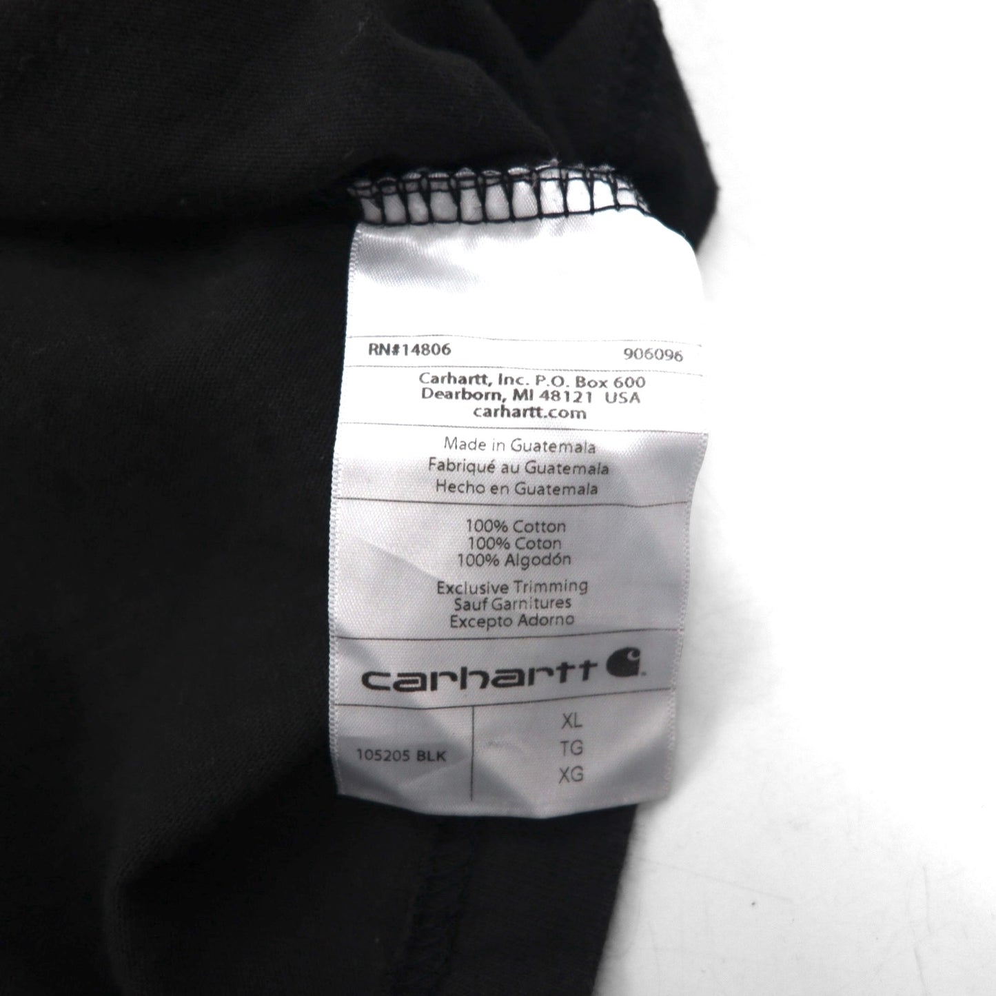 carhartt リラックスフィット Tシャツ XL ブラック カモフラ ライン RELAXED FIT 105205 グアテマラ製