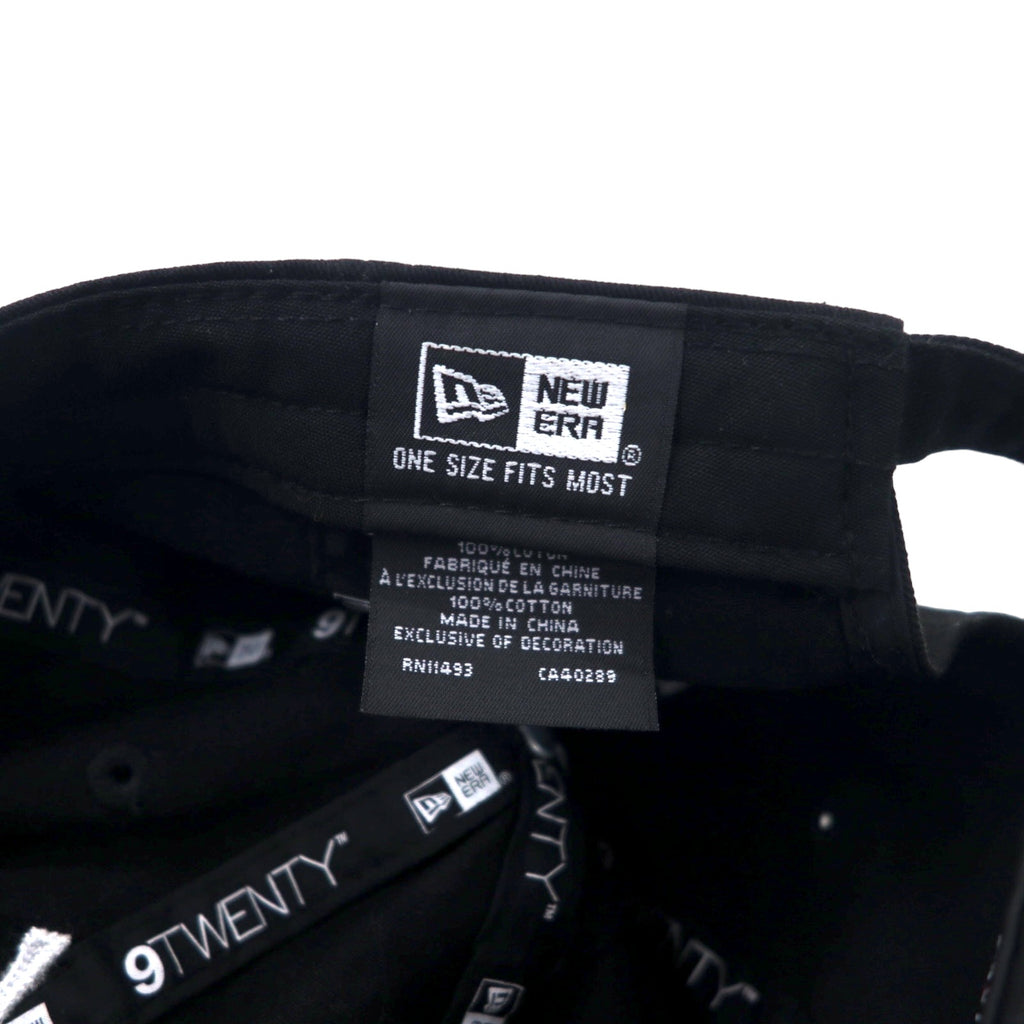 NEW ERA ベースボールキャップ ONE ブラック コットン MLB ニューヨーク ヤンキース ADJUSTABLE