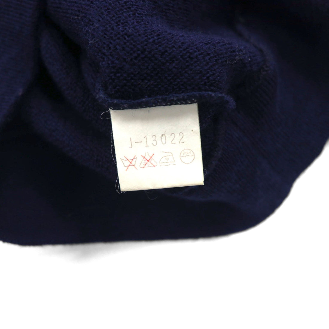CHEMISE LACOSTE 80年代 日本製 Vネック ニット セーター S ネイビー ワンポイントロゴ