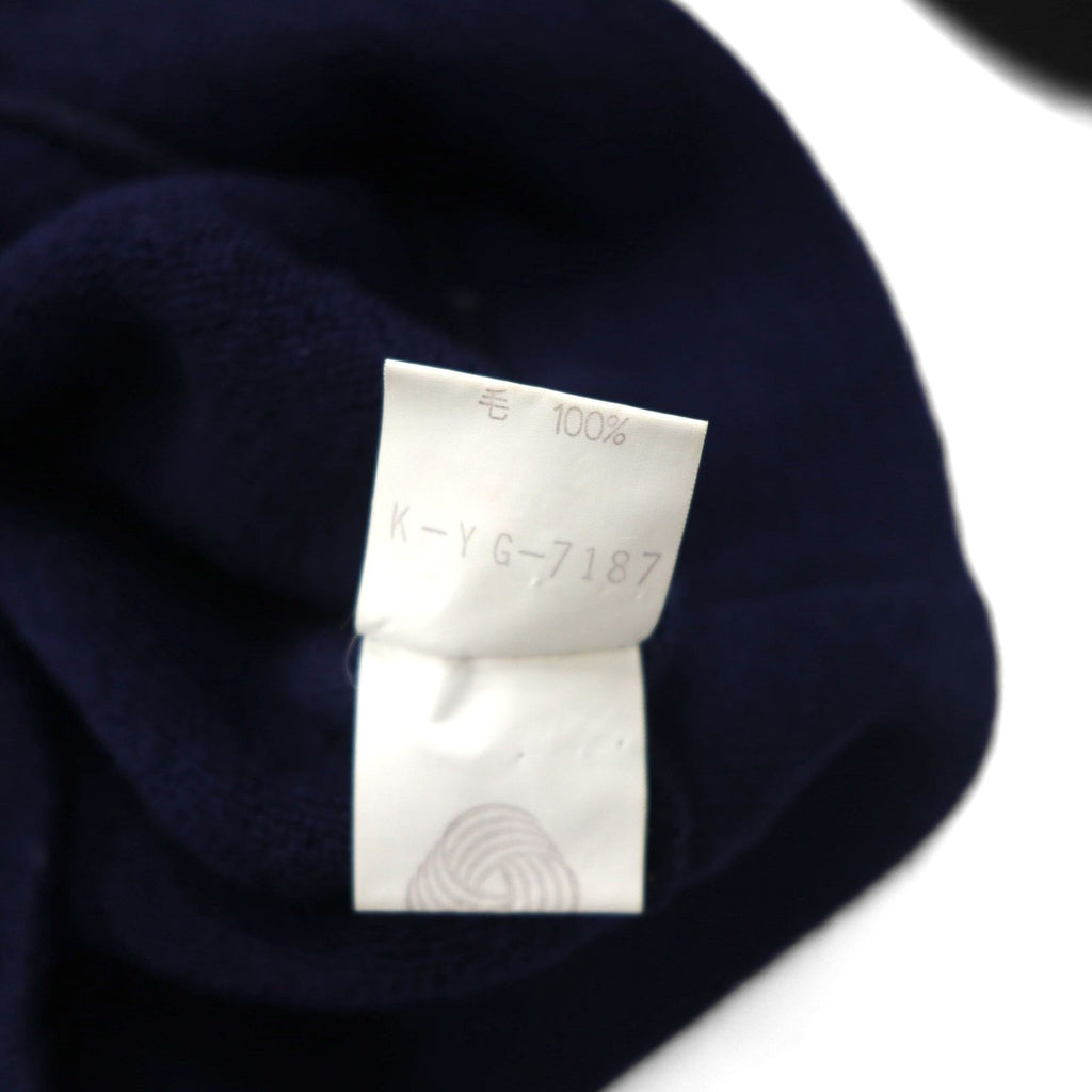 CHEMISE LACOSTE 80年代 日本製 Vネック ニット セーター S ネイビー ワンポイントロゴ