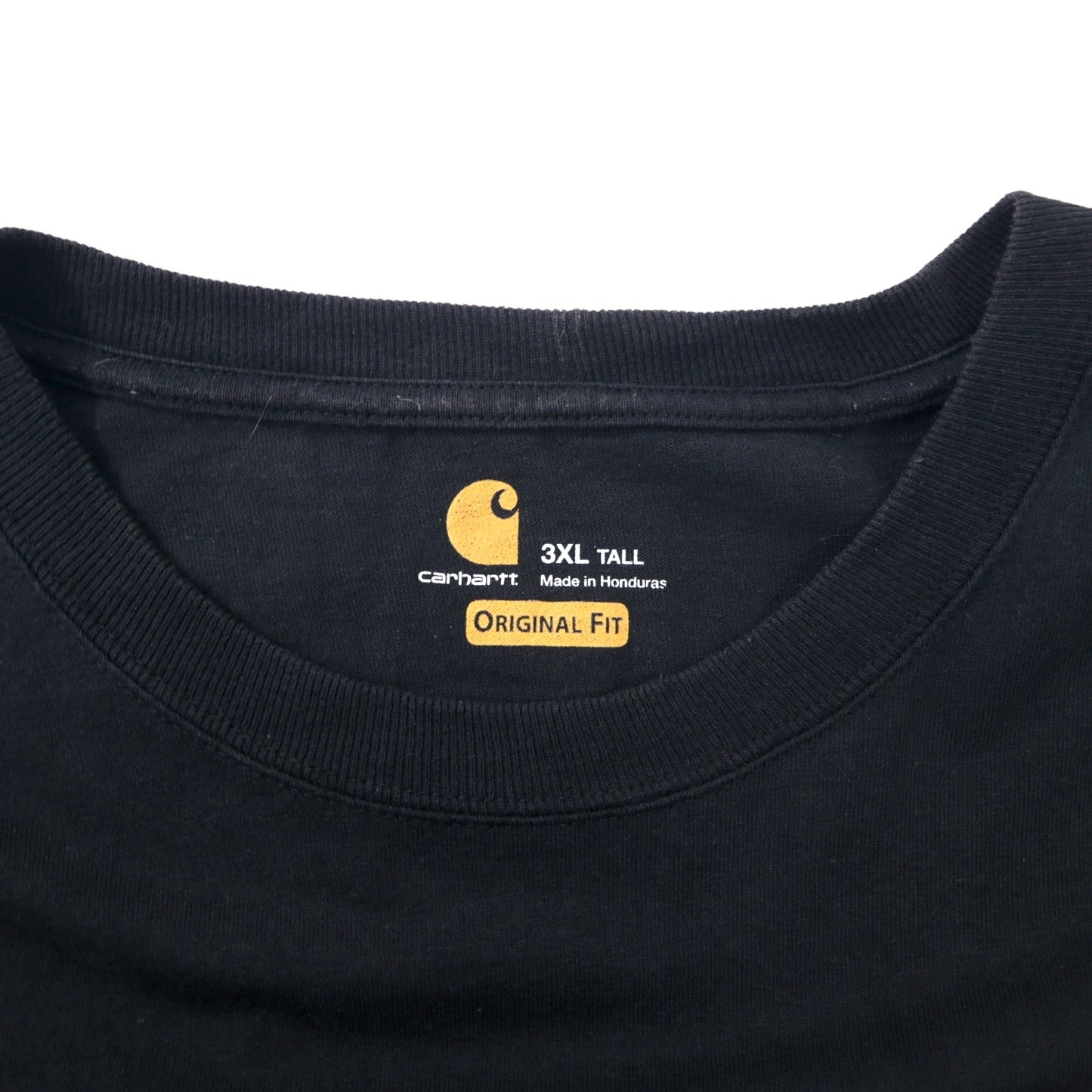 carhartt ロングスリーブ ポケットTシャツ ロンT 3XL ブラック コットン ORIGINAL FIT ビッグサイズ