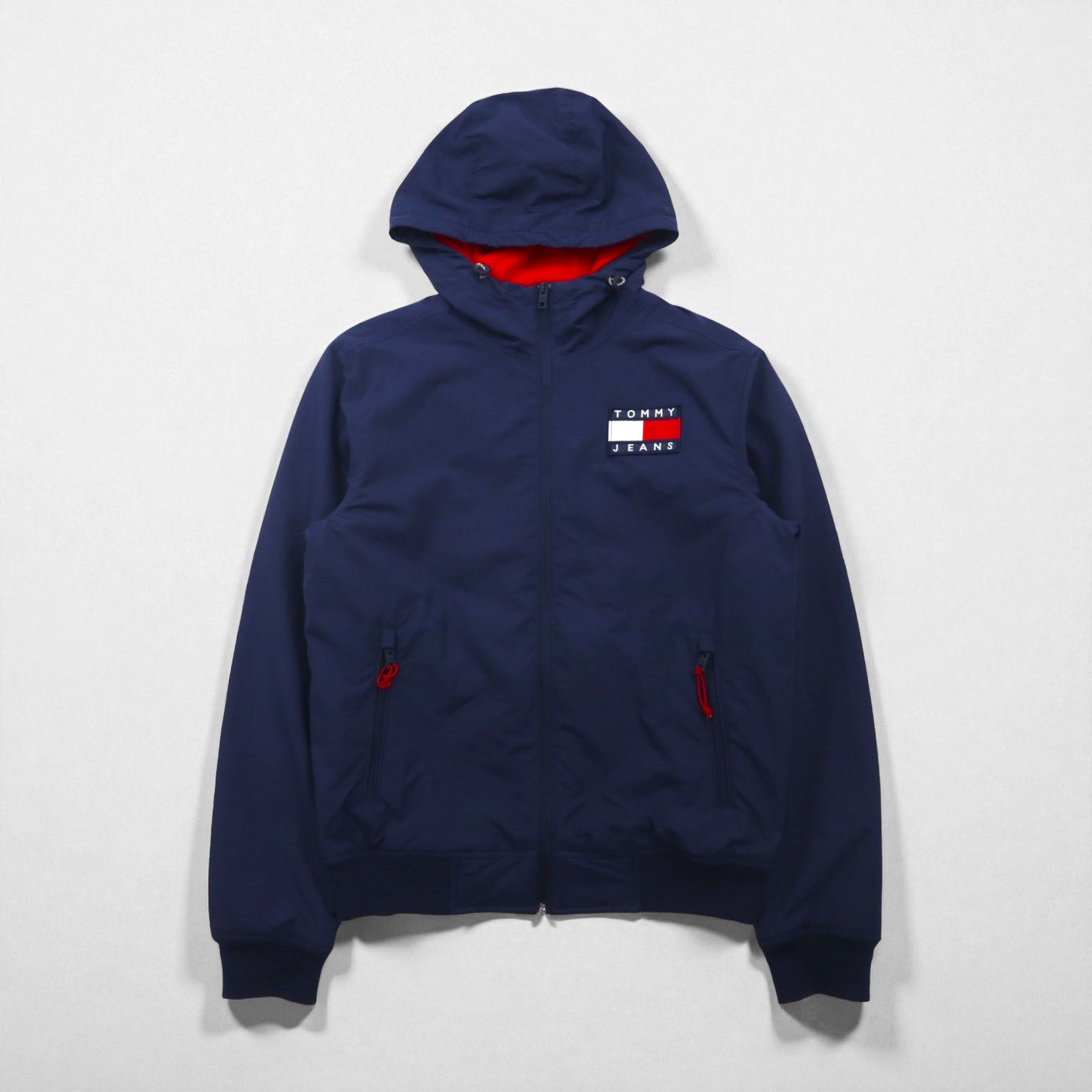 TOMMY JEANS Padded Zip-Up Mountain Parka, Size S, Navy, Padding, DM0DM07120