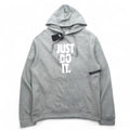 NIKE Pullover Hoodie L Grey JUST DO IT HOODIE 928717-063 Made in Pakistan Unused