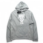 NIKE Pullover Hoodie L Grey JUST DO IT HOODIE 928717-063 Made in Pakistan Unused