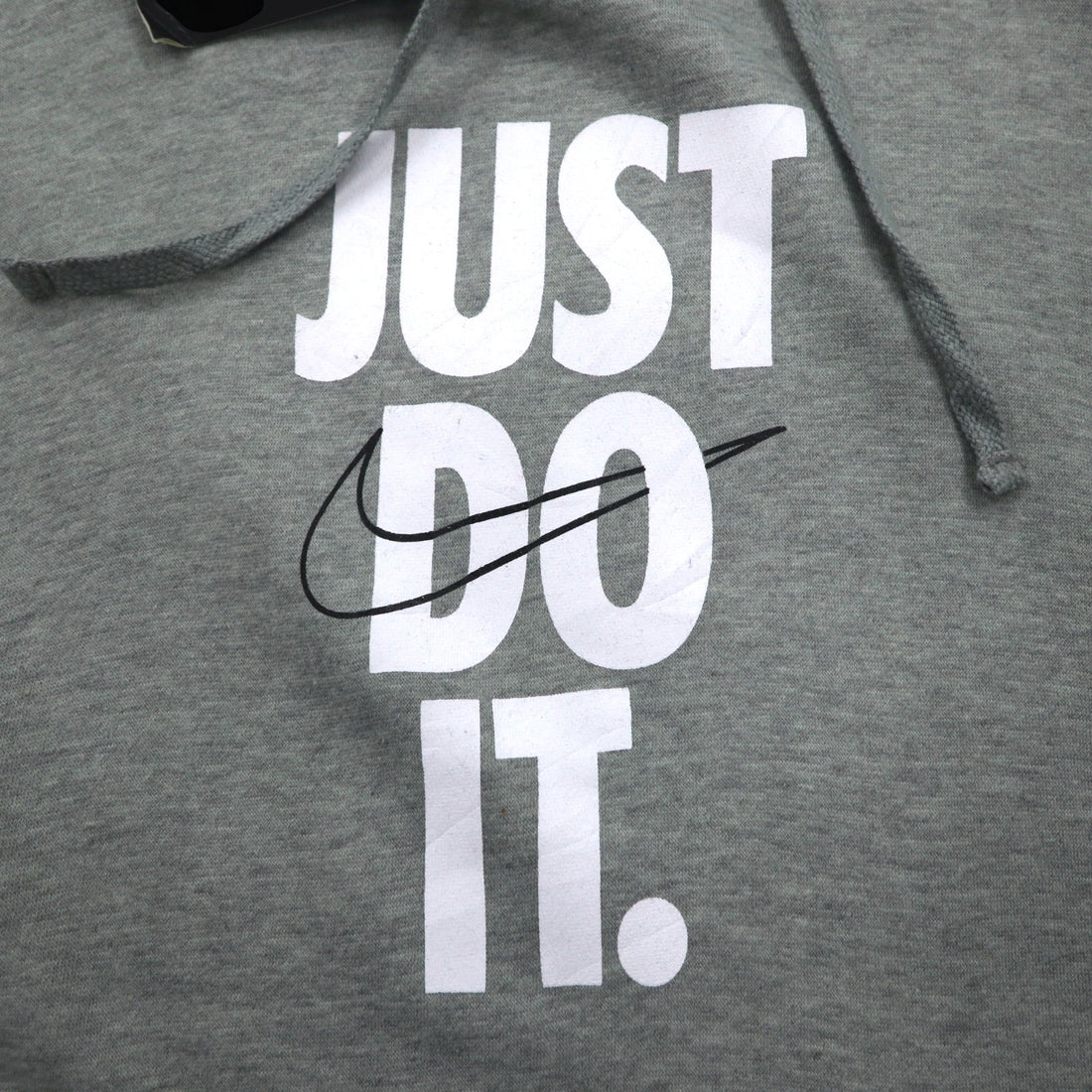 NIKE Pullover Hoodie L Grey JUST DO IT HOODIE 928717-063 Made in Pakistan Unused