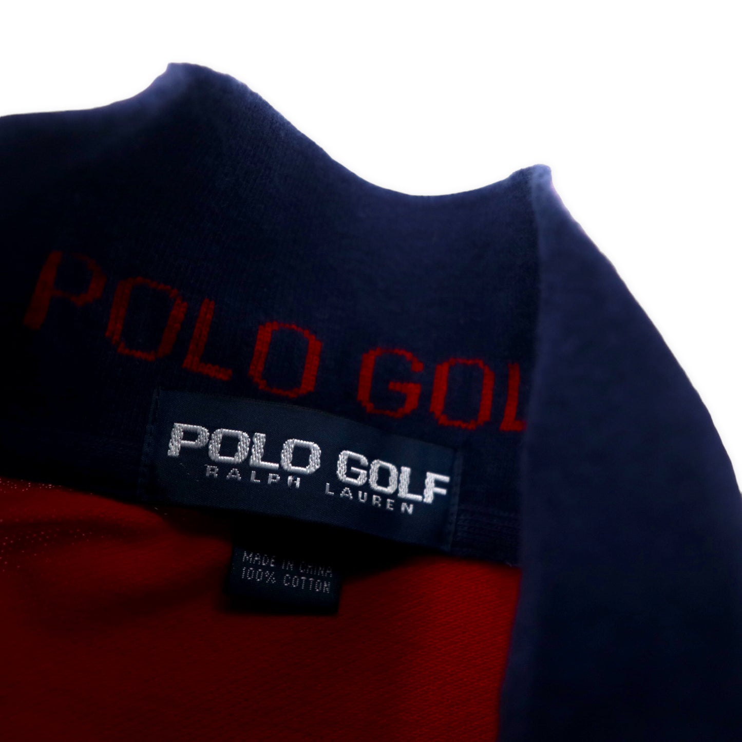 POLO GOLF RALPH LAUREN ボーダー ポロシャツ L レッド コットン ワンポイントロゴ刺繍