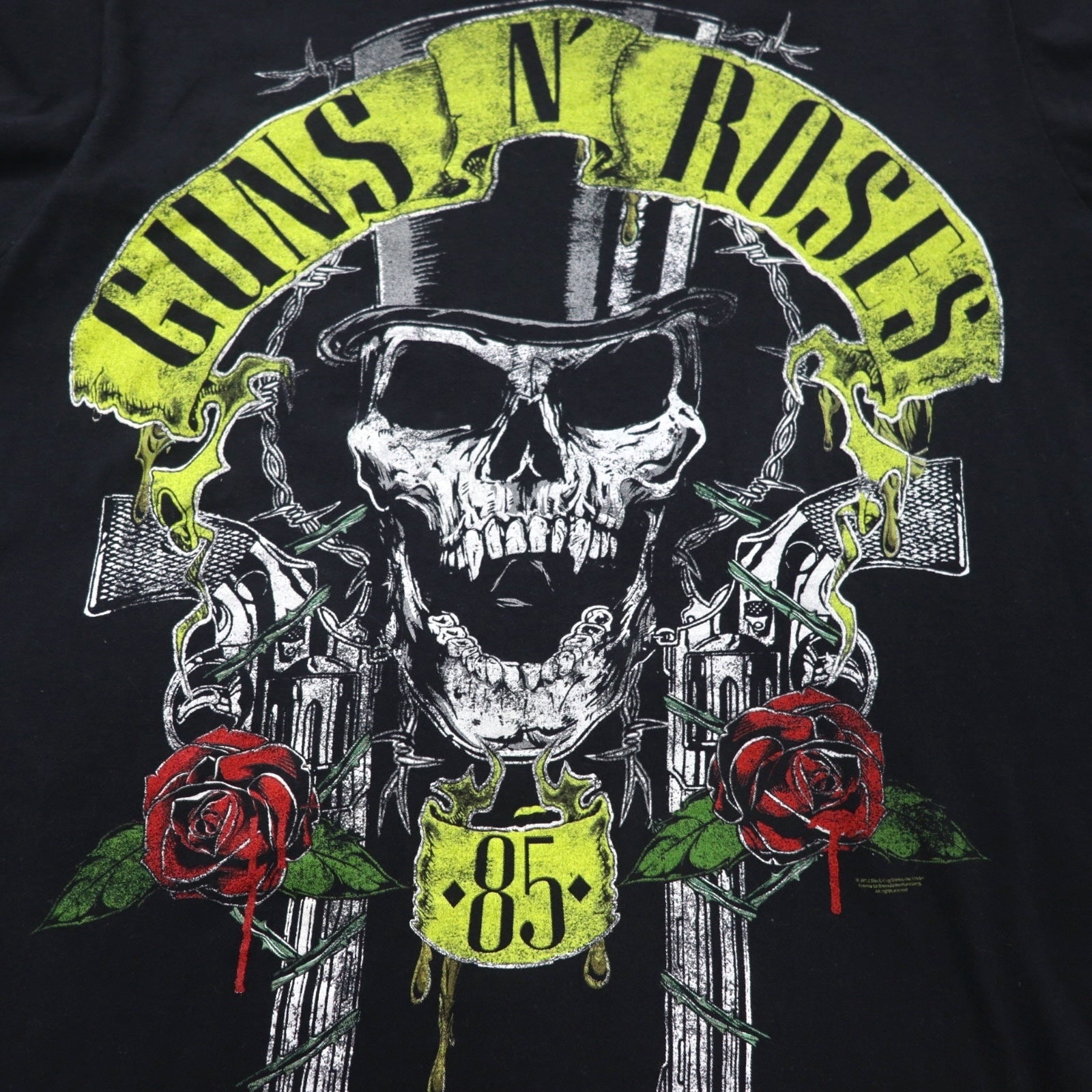 GUNS N' ROSES Rock Band T-Shirt, Size M, Black, Cotton