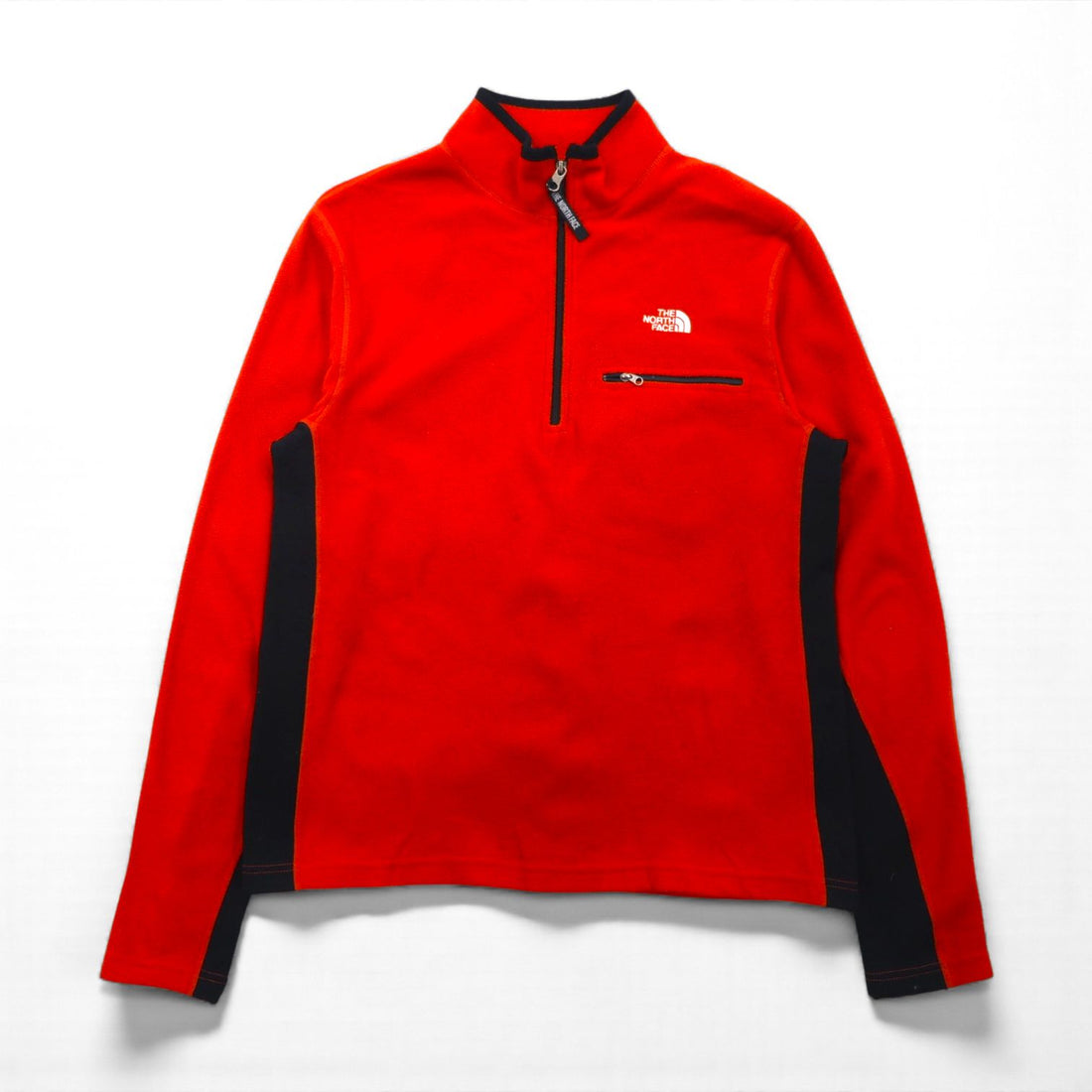 THE NORTH FACE POLARTEC Half-Zip Fleece Jacket, Size M, Orange, Made in Canada
