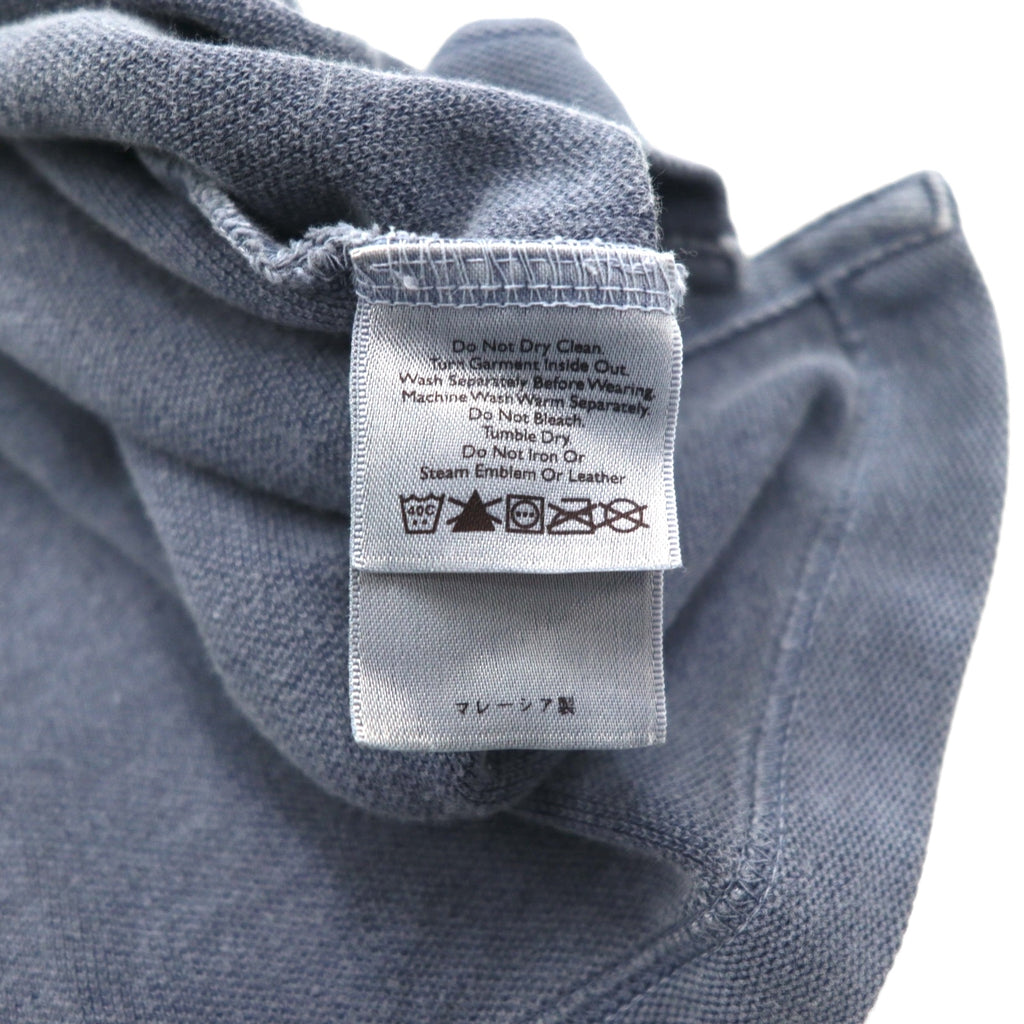 Eddie Bauer 90s Vintage Pique Polo Shirt, Large, Grey, Cotton