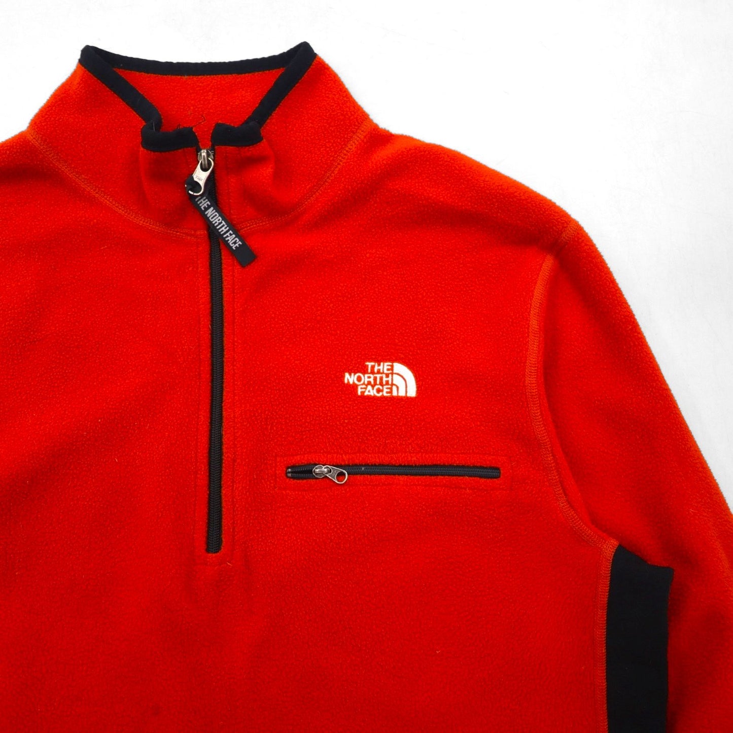 THE NORTH FACE POLARTEC Half-Zip Fleece Jacket, Size M, Orange, Made in Canada