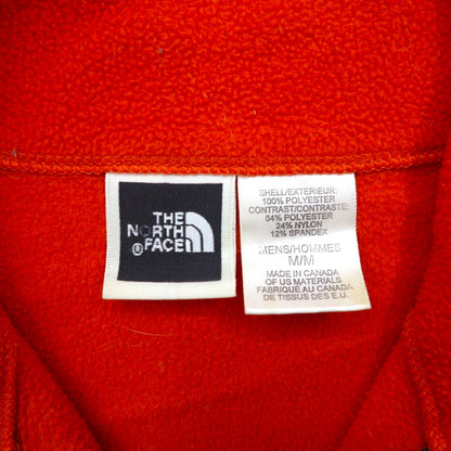 THE NORTH FACE POLARTEC Half-Zip Fleece Jacket, Size M, Orange, Made in Canada