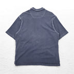 Eddie Bauer 90s Vintage Pique Polo Shirt, Large, Grey, Cotton