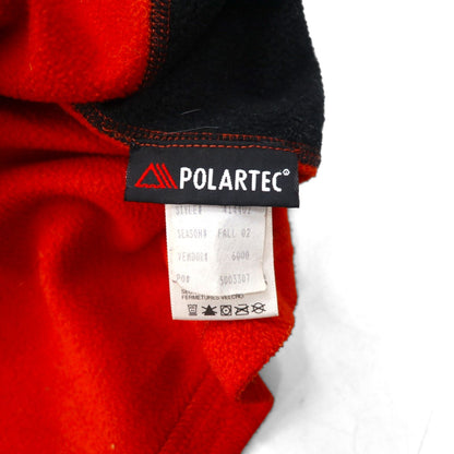 THE NORTH FACE POLARTEC Half-Zip Fleece Jacket, Size M, Orange, Made in Canada