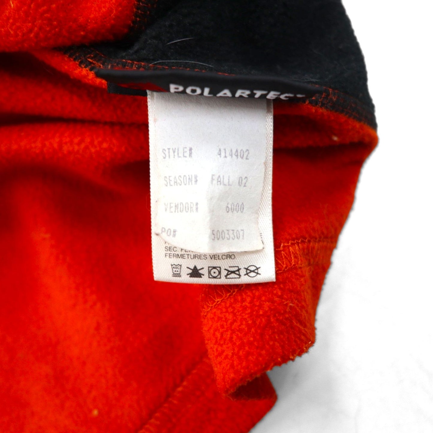 THE NORTH FACE POLARTEC Half-Zip Fleece Jacket, Size M, Orange, Made in Canada