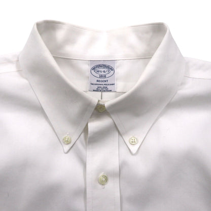Brooks Brothers REGENT Button-Down Shirt, XL, White, Cotton Broadcloth, Chest Pocket, Non-Iron