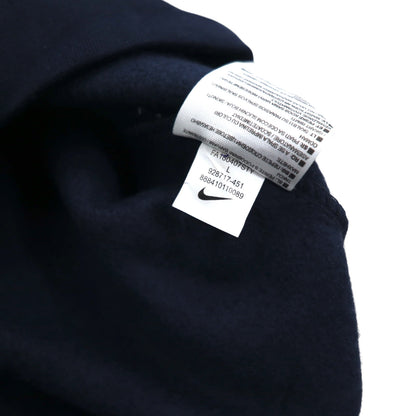 NIKE プルオーバー パーカー L ネイビー 裏起毛 スウッシュロゴ JUST DO IT HOODIE 928717-451 未使用品