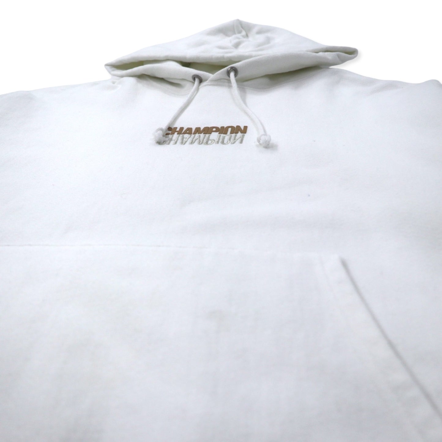 Champion リバースウィーブ プルオーバーパーカー 3XL ホワイト コットン 12オンス 青単タグ 復刻 REVERSE WEAVE PULLOVER HOODIE GF68-WHC