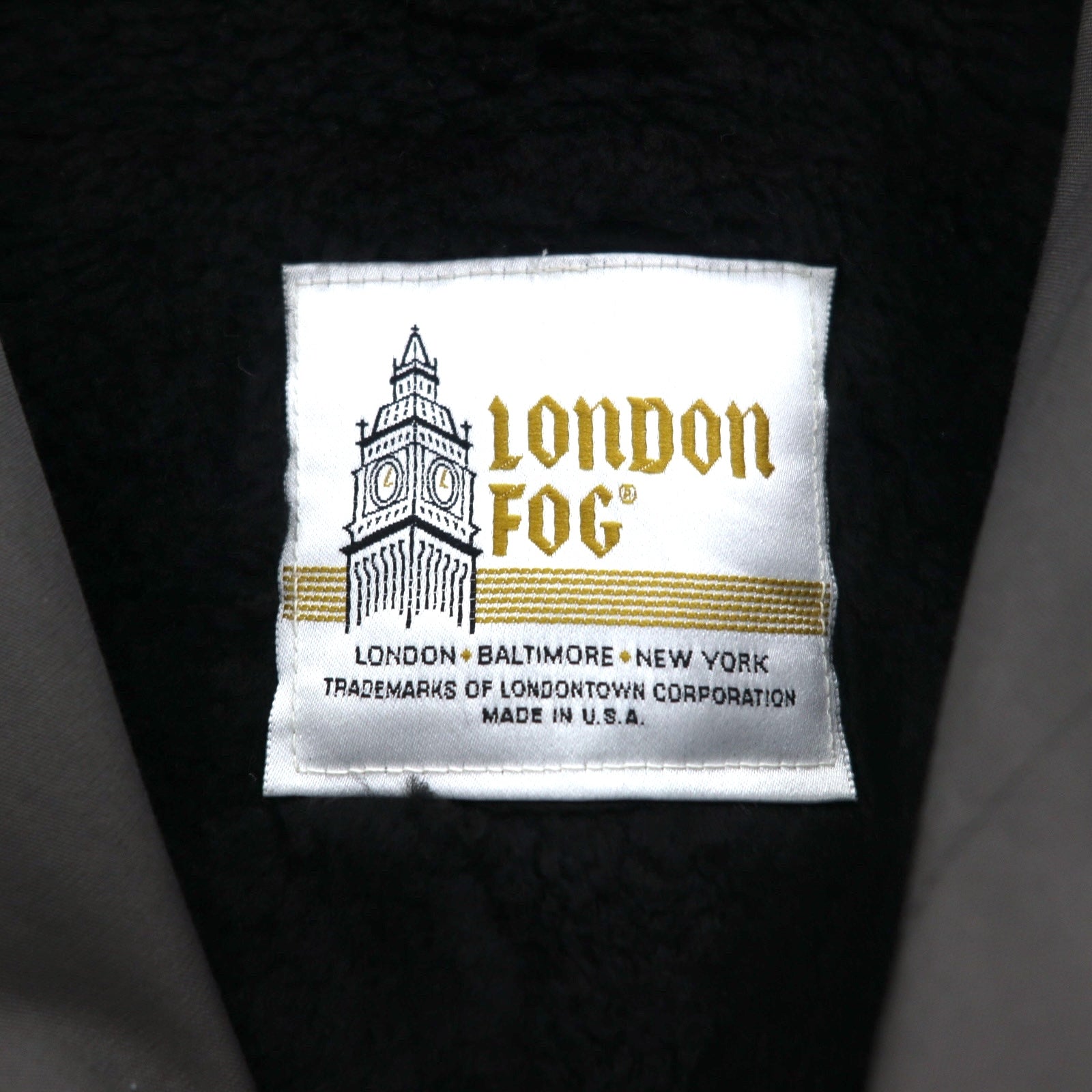 LONDON FOG 80s USA made Balmacaan Coat XL Grey Boa Liner Detachable IDEAL Zipper by WAMSUTTA