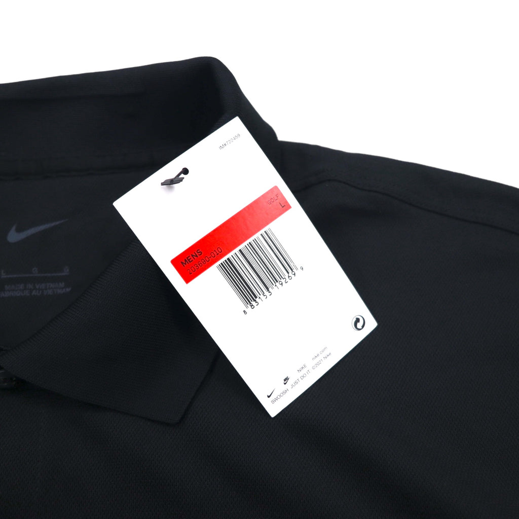 NIKE Tech Basic Dri-FIT Polo Shirt L Black Tech Basic Dri-FIT Polo 203690-010 Unused