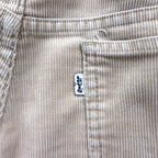 Levi's 80年代 白タブ 519 コーデュロイ チノパンツ ワークパンツ L ベージュ SCOVILジップ ボタン裏698