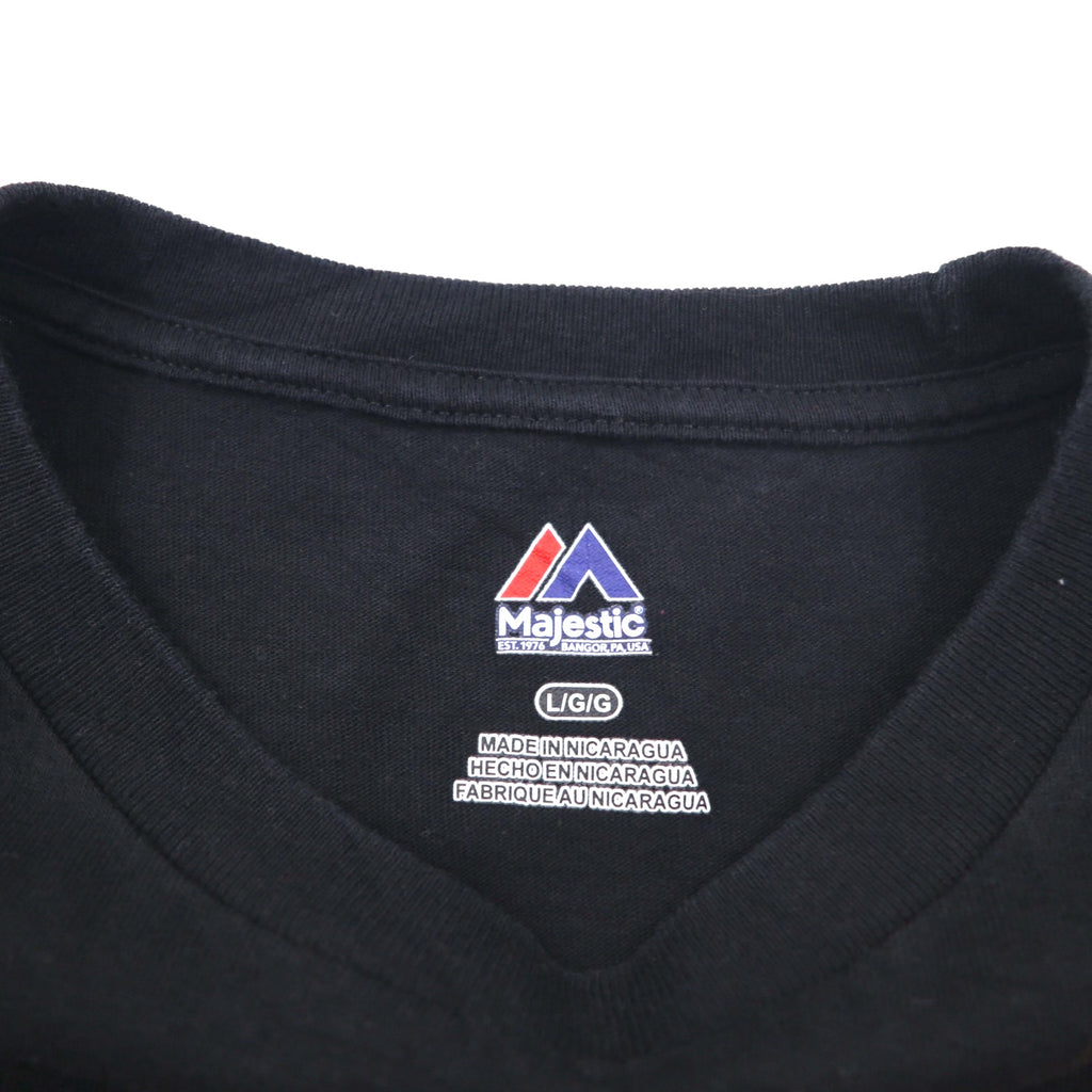 majestic ベースボール プリント Tシャツ L ブラック MLB San Francisco Giants ニカラグア製