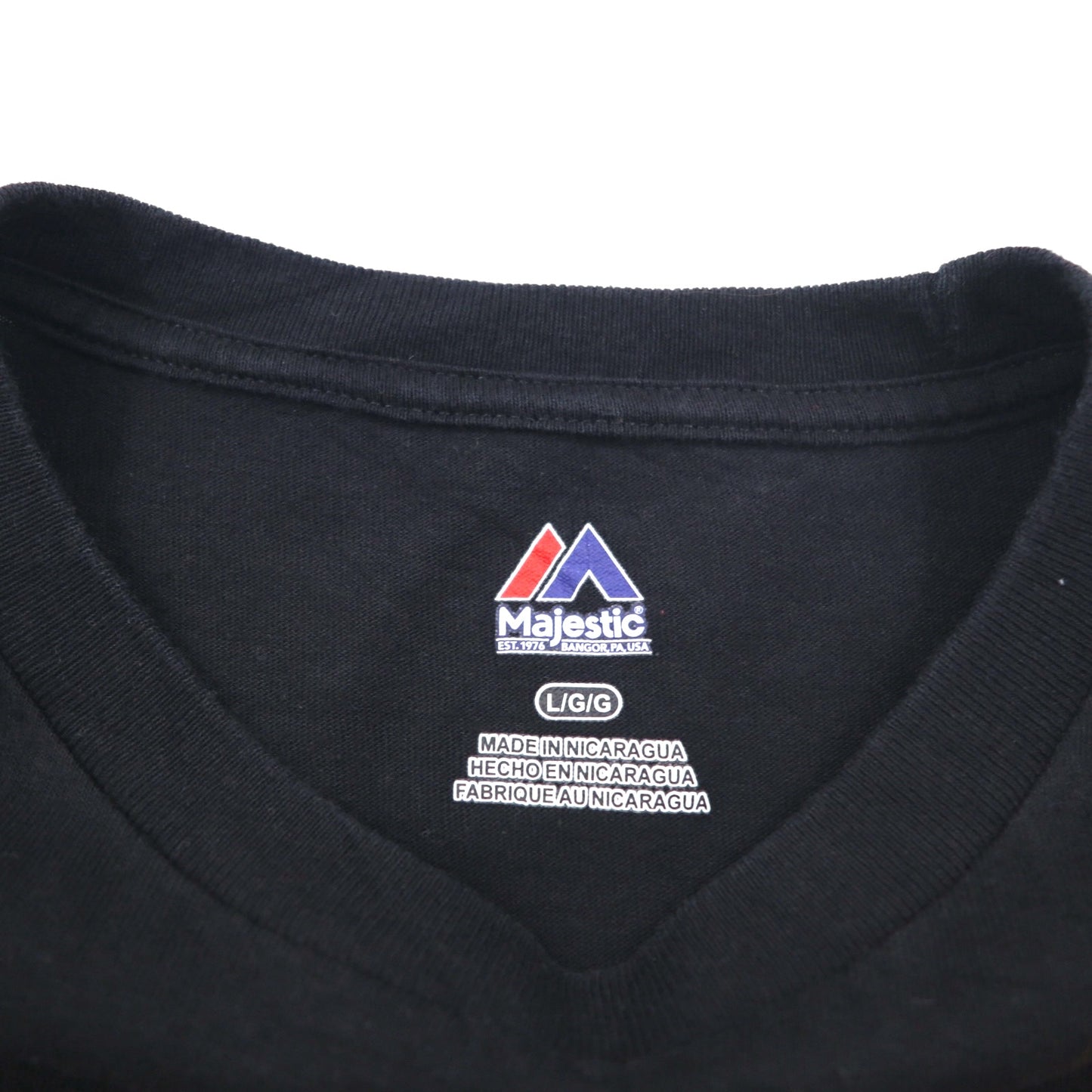 majestic ベースボール プリント Tシャツ L ブラック MLB San Francisco Giants ニカラグア製