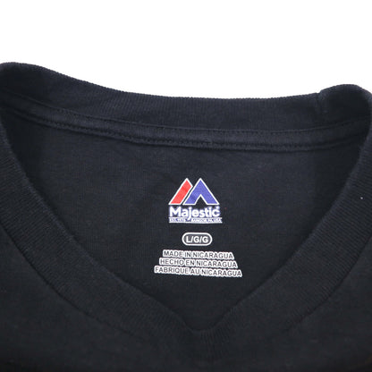 majestic ベースボール プリント Tシャツ L ブラック MLB San Francisco Giants ニカラグア製