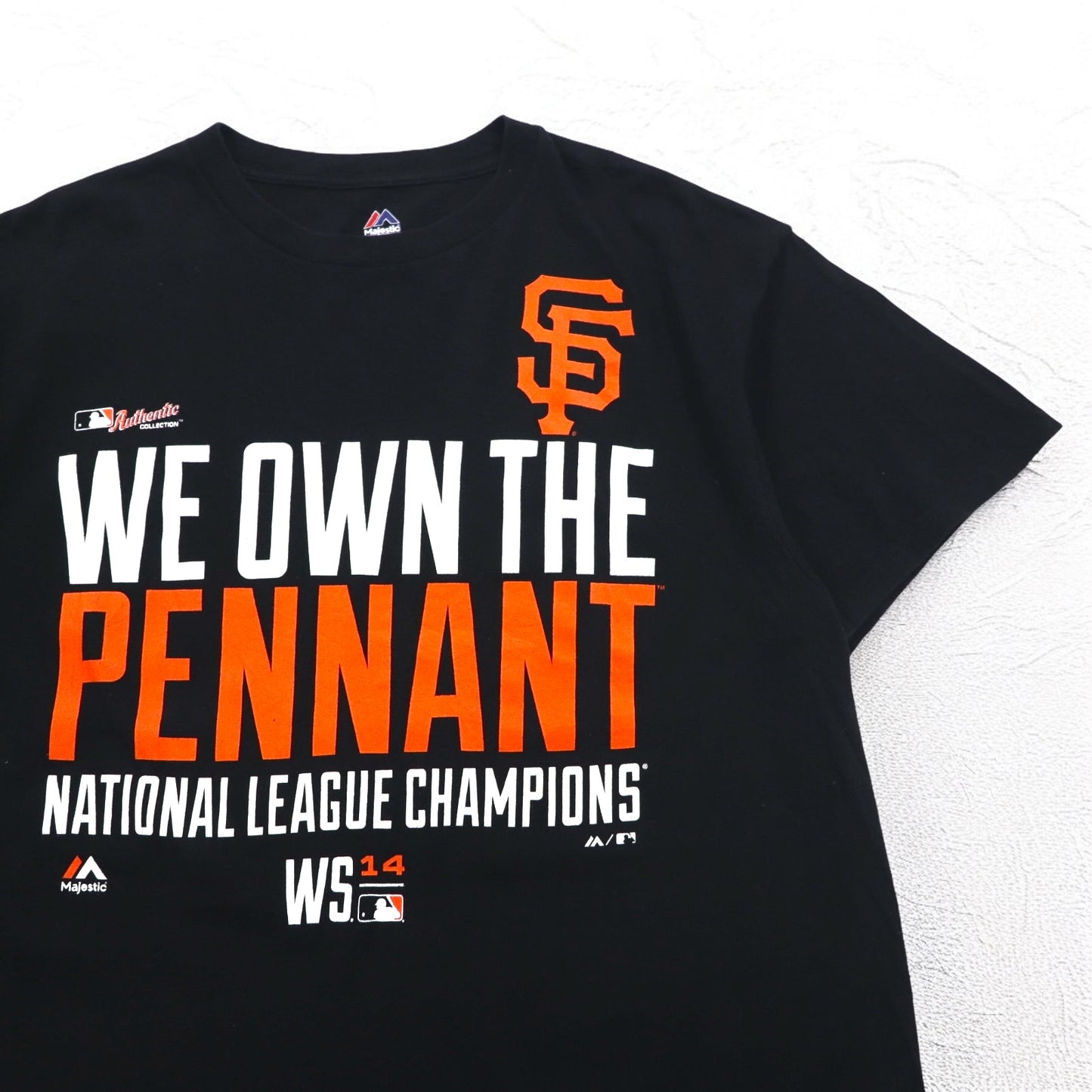 majestic ベースボール プリント Tシャツ L ブラック MLB San Francisco Giants ニカラグア製
