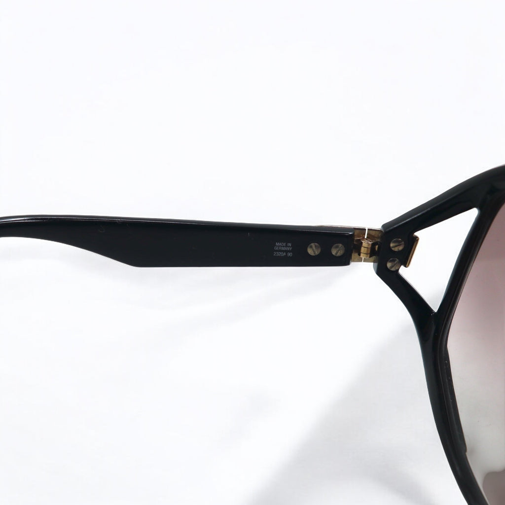 Christian Dior Made in Germany Oversized Sunglasses Black Gradient CD Logo 2320A 90