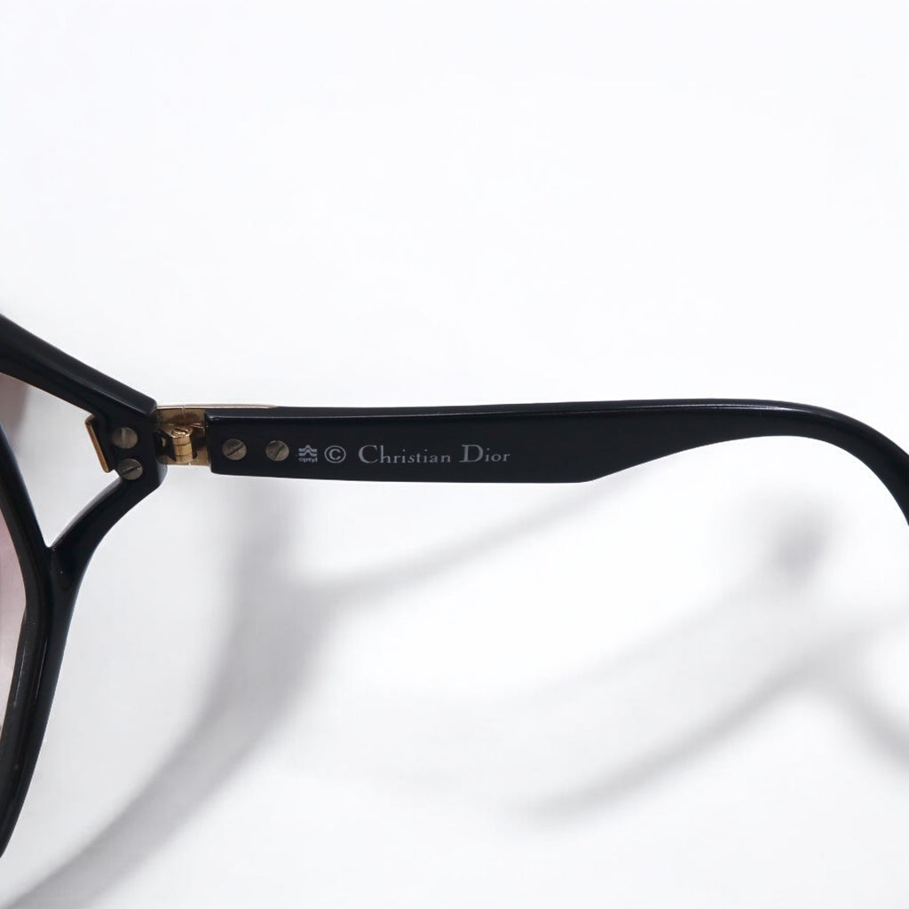 Christian Dior Made in Germany Oversized Sunglasses Black Gradient CD Logo 2320A 90