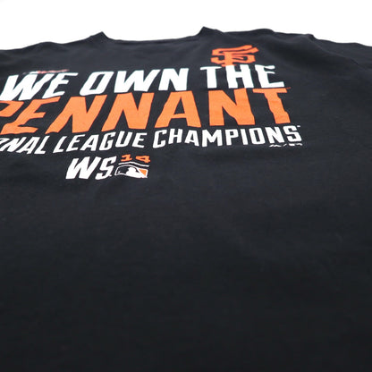 majestic ベースボール プリント Tシャツ L ブラック MLB San Francisco Giants ニカラグア製