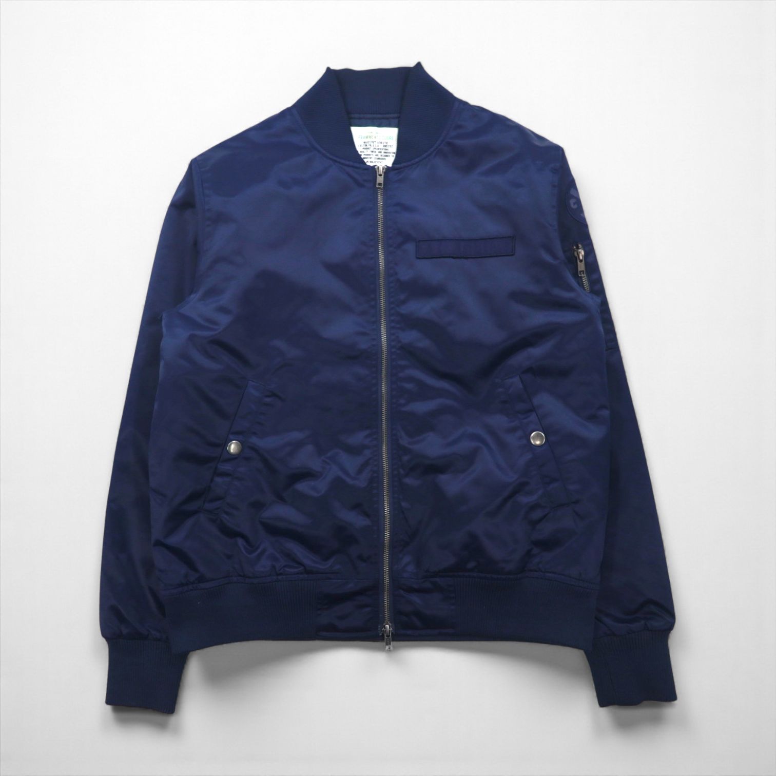 MAJESTIC Nylon MA-1 Flight Jacket, Size M, Navy, Padded, XM23-MAJ-0010-NVY5, nano universe Exclusive