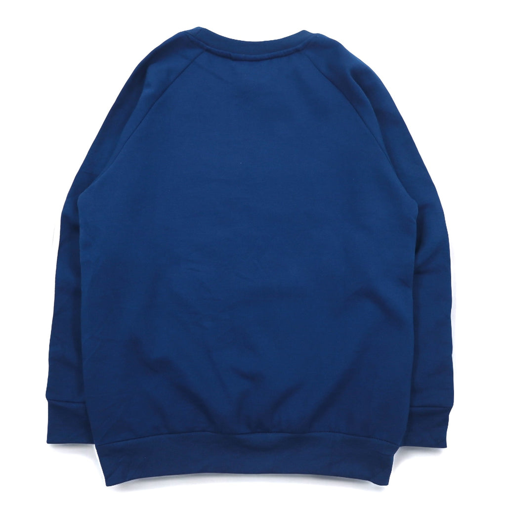 adidas originals 3-stripe crew sweatshirt M blue trefoil logo 3-STRIPE CREW DV1554 made in Pakistan unused