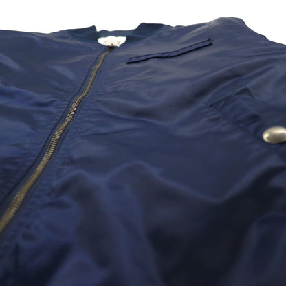 MAJESTIC Nylon MA-1 Flight Jacket, Size M, Navy, Padded, XM23-MAJ-0010-NVY5, nano universe Exclusive