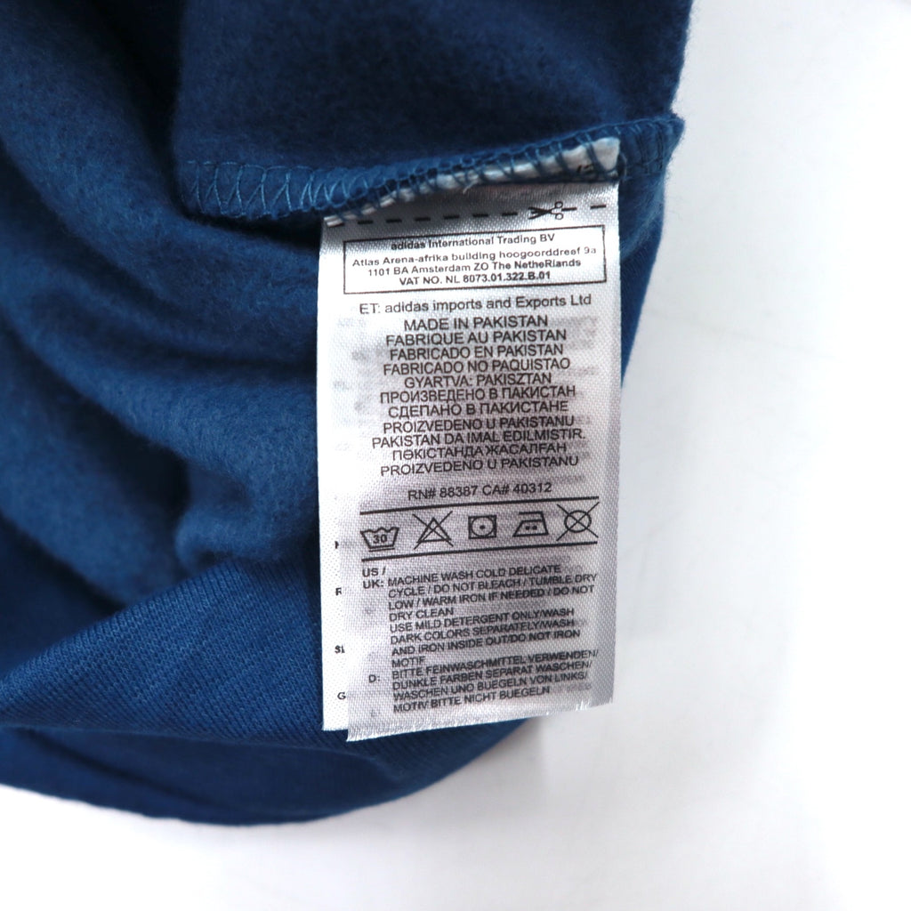 adidas originals 3-stripe crew sweatshirt M blue trefoil logo 3-STRIPE CREW DV1554 made in Pakistan unused