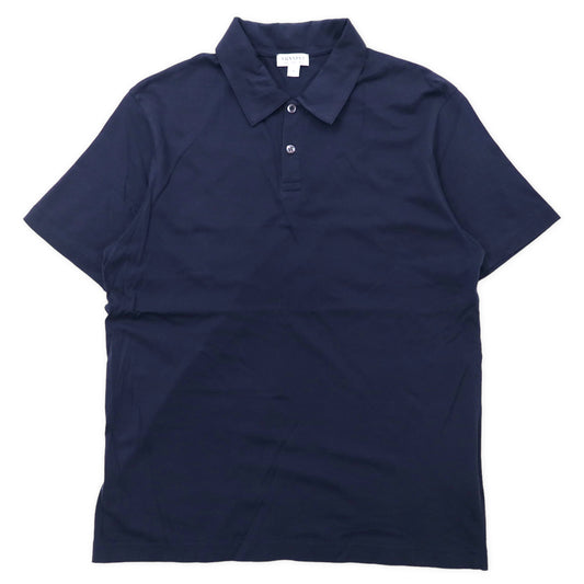 日本然リトテ-古着オンライン-SUNSPEL コットン ピケ ポロシャツ M ネイビー 572-0168005 トルコ製-SunSpel Cotton Pike Polo Shirt M Navy 572-0168005 Türkiye MADE