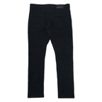 ARMANY JEANS Made in Italy Distressed Black Jeans Denim Pants Size 36 Cotton Tapered Stretch Zipper Fly