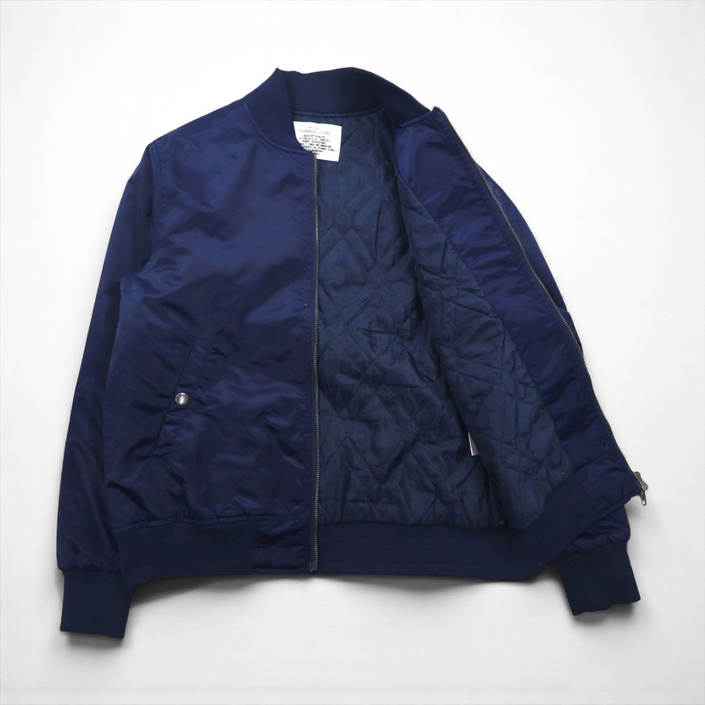 MAJESTIC Nylon MA-1 Flight Jacket, Size M, Navy, Padded, XM23-MAJ-0010-NVY5, nano universe Exclusive