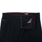 ARMANY JEANS Made in Italy Distressed Black Jeans Denim Pants Size 36 Cotton Tapered Stretch Zipper Fly
